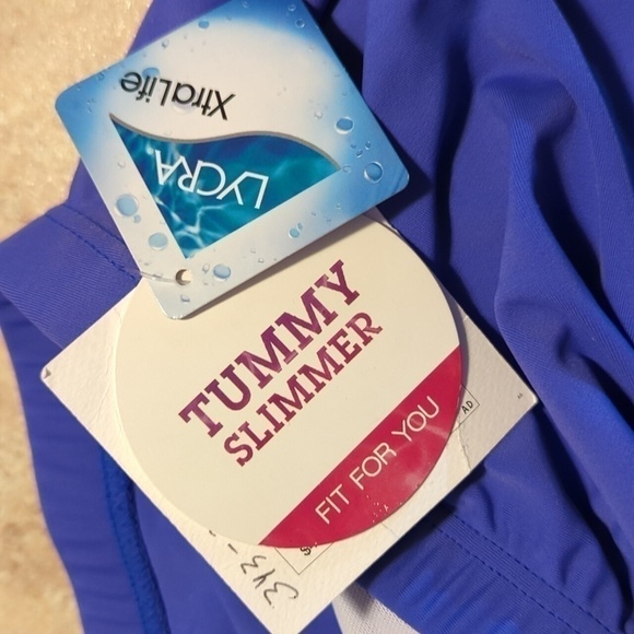 NWT Croft & Barrow plus size women's bathing suit skirt 22W periwinkle blue - Picture 8 of 10